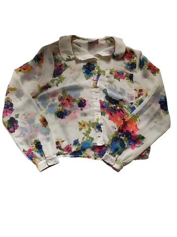 Chemisier crème détails florale taille S / 36