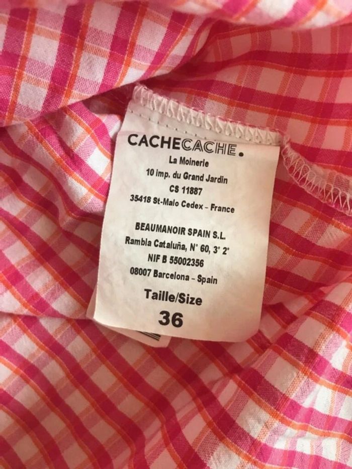 Chemisier sans manches carreaux nœud nombril - photo numéro 4
