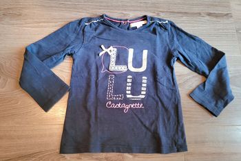 Tee-shirt bleu ML Lulu Castagnette 3 ans
