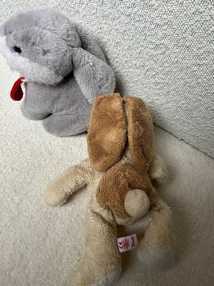 Lot de 2 peluches Trudi lapins - photo numéro 3
