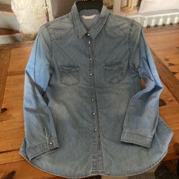 Chemise à manches longues en jean