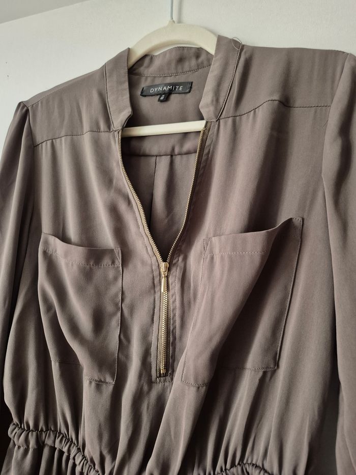 Robe chemise kaki M - photo numéro 3