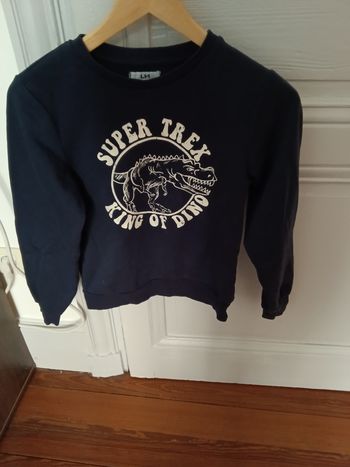 Sweat la halle marine et blanc