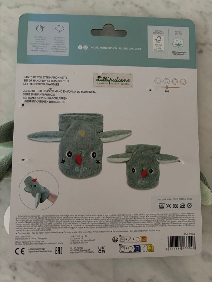 Livret et gants pour le bains Les Lilliputiens - photo numéro 5