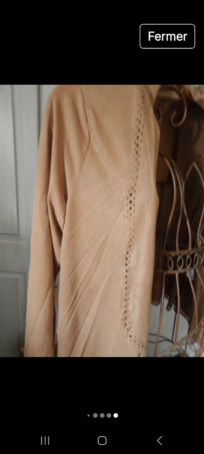 ensemble haut + veste en suédine .gémo. XL - photo numéro 7