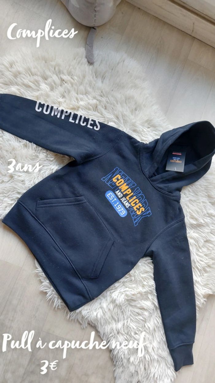 Pull à capuche 3 ans complices