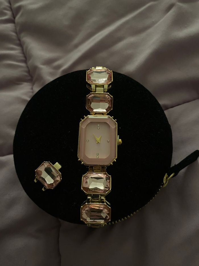 Montre pierre rose style Swarovski - photo numéro 6