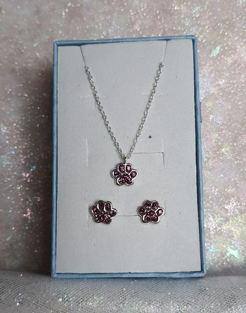 Parure collier + boucles d'oreilles