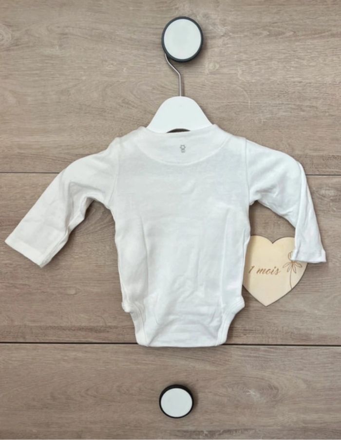 Lot 3 bodies manches longues bébé fille 1 mois – Obaibi– Neuf - photo numéro 7