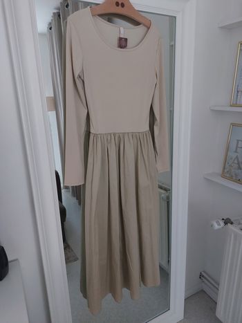 Longue robe bimatière