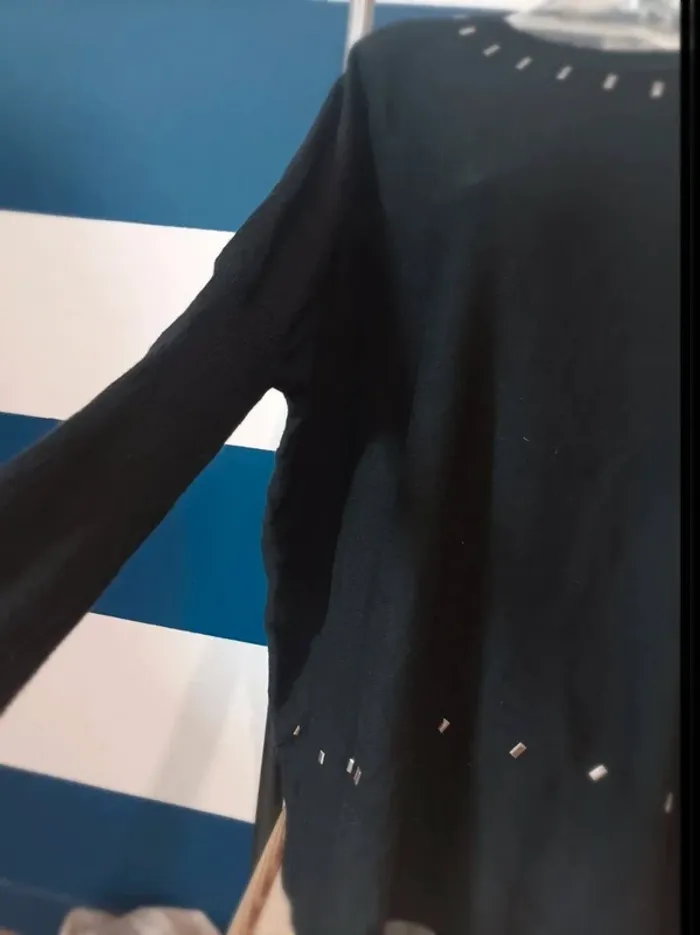 Pull ample noir Nicole femme taille 44 - photo numéro 2