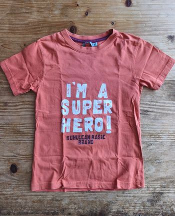 Tee-shirt garçon orange manches courtes – Taille 8 ans – Très bon état