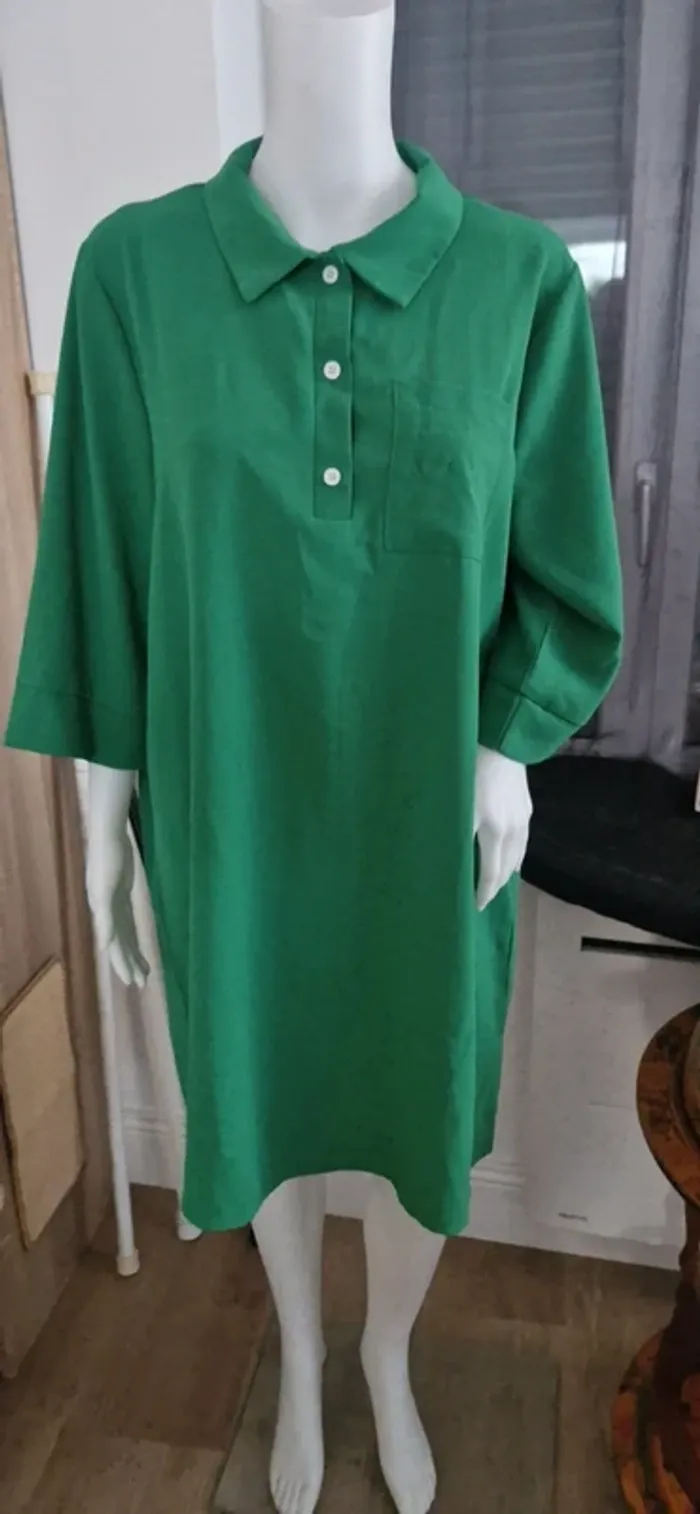 Magnifique robe chemise verte taille XL - photo numéro 2
