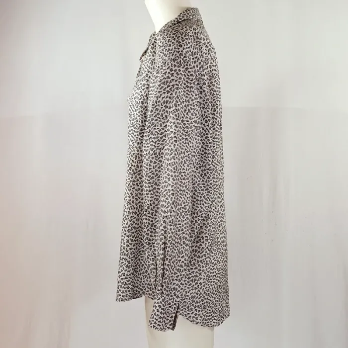Chemisier léopard blanche et noire - Chanon - S A1218 - photo numéro 3