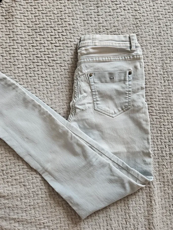 Jean slim taille basse bleu ciel - femme T36 - photo numéro 2