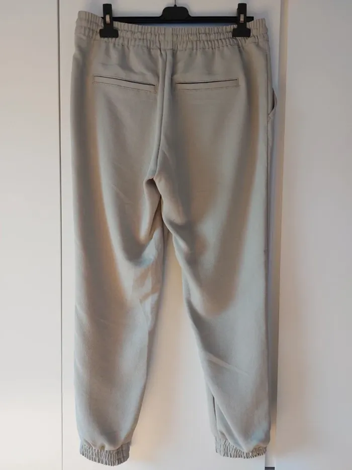Pantalon léger style jogging vert sauge - photo numéro 5