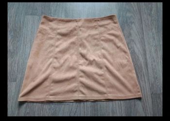 Jupe en suédine marron clair 40