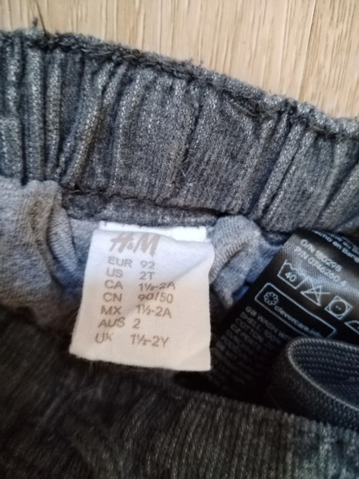Lot 3 pantalons effet velours doublés 2 ans - photo numéro 6