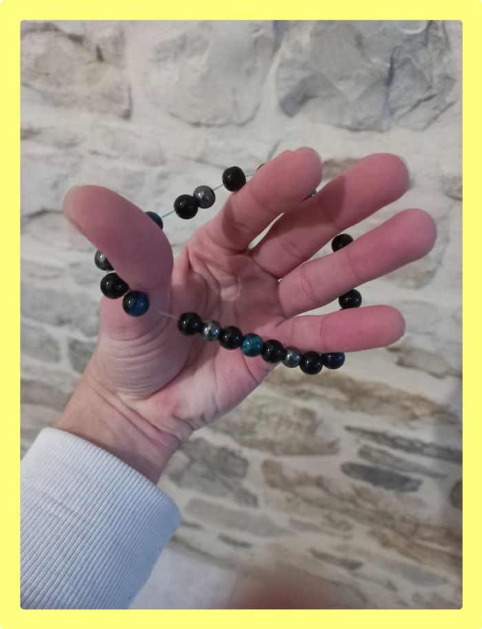 Bracelet en perles énergétiques ou lithothérapeutique - photo numéro 3
