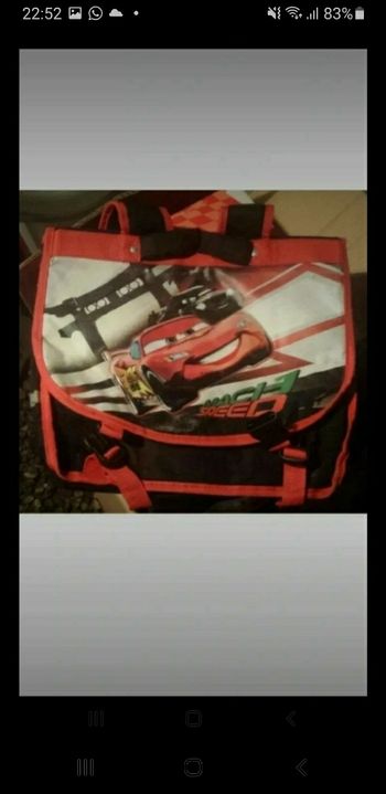 Cartable primaire cars Disney