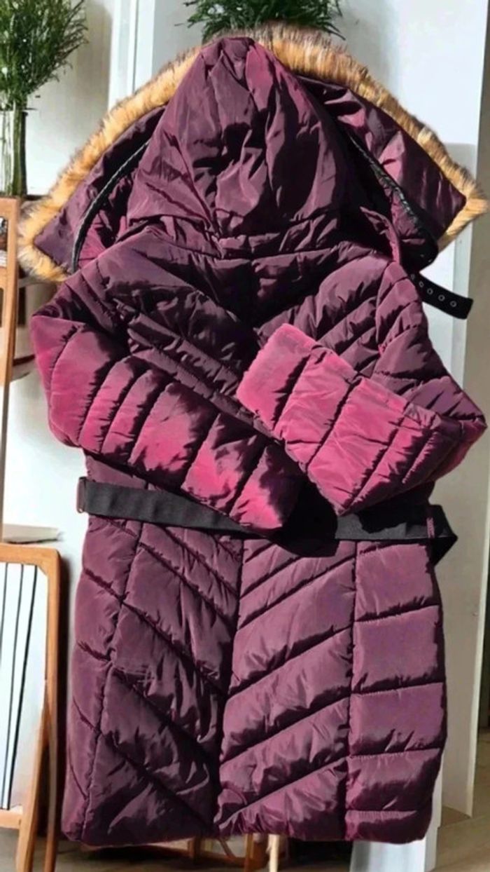 Doudoune mi longue prune 🌹xl / xxl 🌹 - photo numéro 3