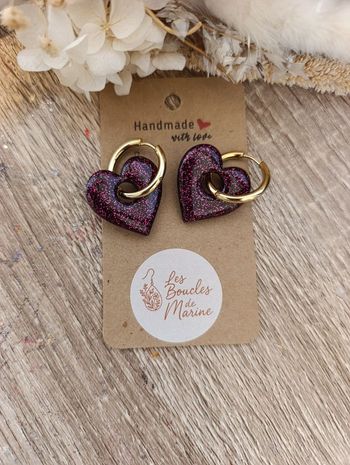 Boucles d'oreilles en résine 
