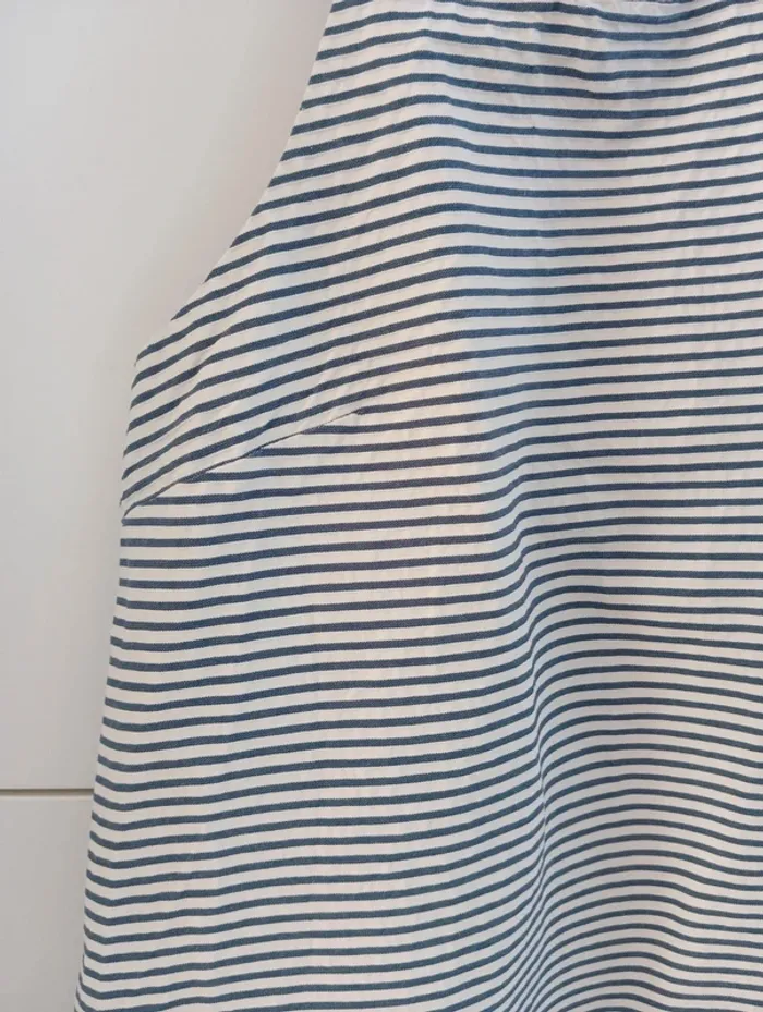 Robe en coton légère à fines rayures bleues taille XS - photo numéro 3