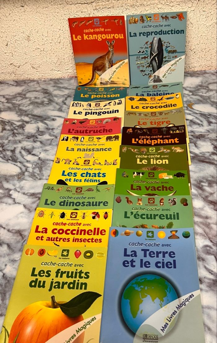 17 livres cache cache Atlas jeunesse