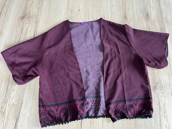 Kimono court bordeaux taille 14 ans