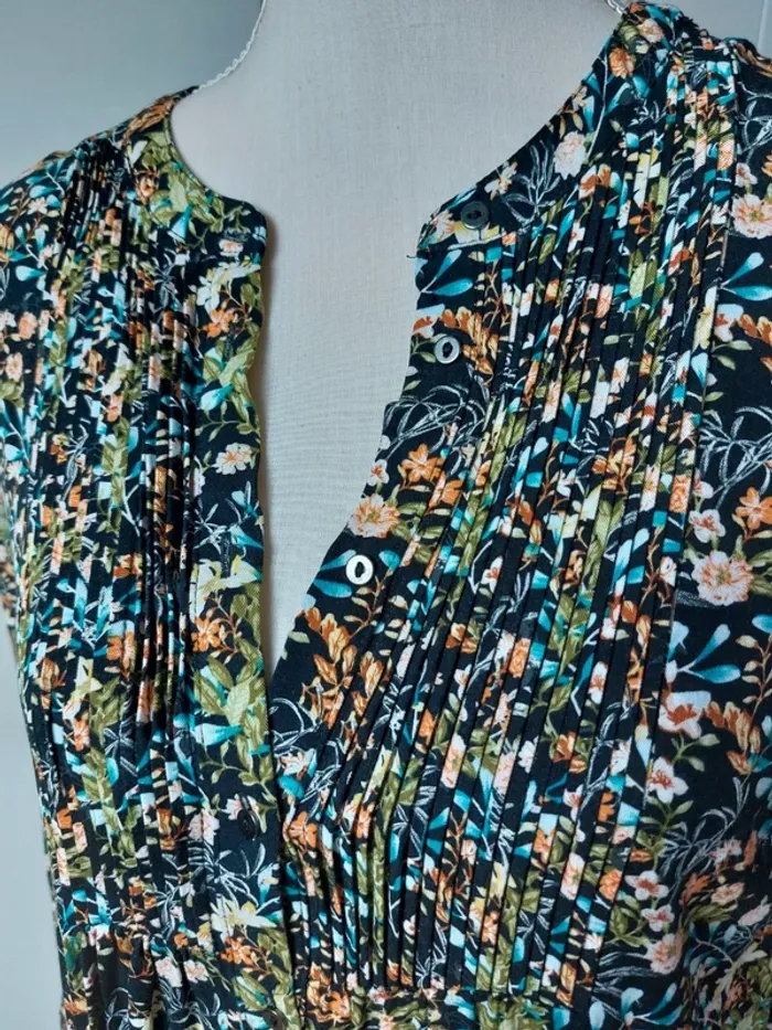 Robe tunique droite fleurie - photo numéro 3