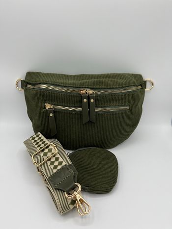 Sac banane bandoulière velours