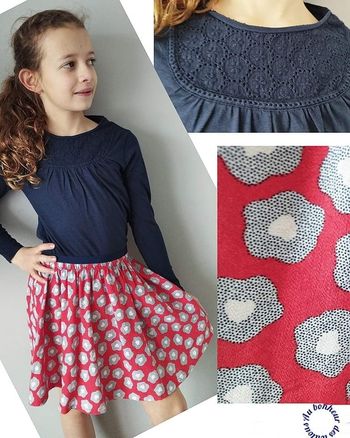 8 ans ensemble teeshirt et jupe