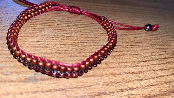 Bracelet réglable en perles