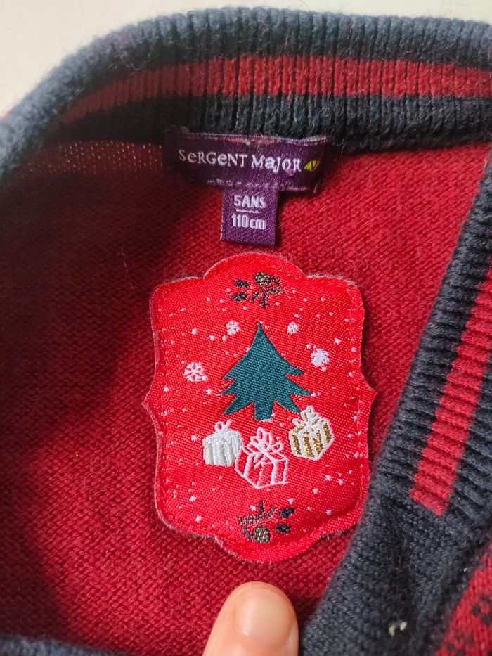 Pull de Noël Sergent major taille 5 ans - photo numéro 4