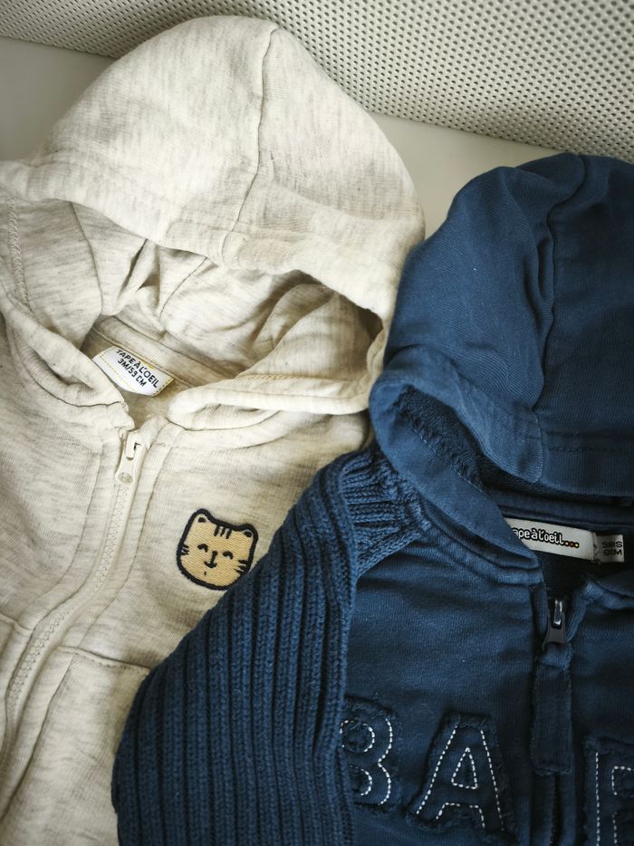Lot de 2 sweats 3 mois - photo numéro 2