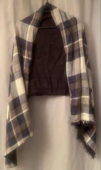 Écharpe double »Jules »à carreaux