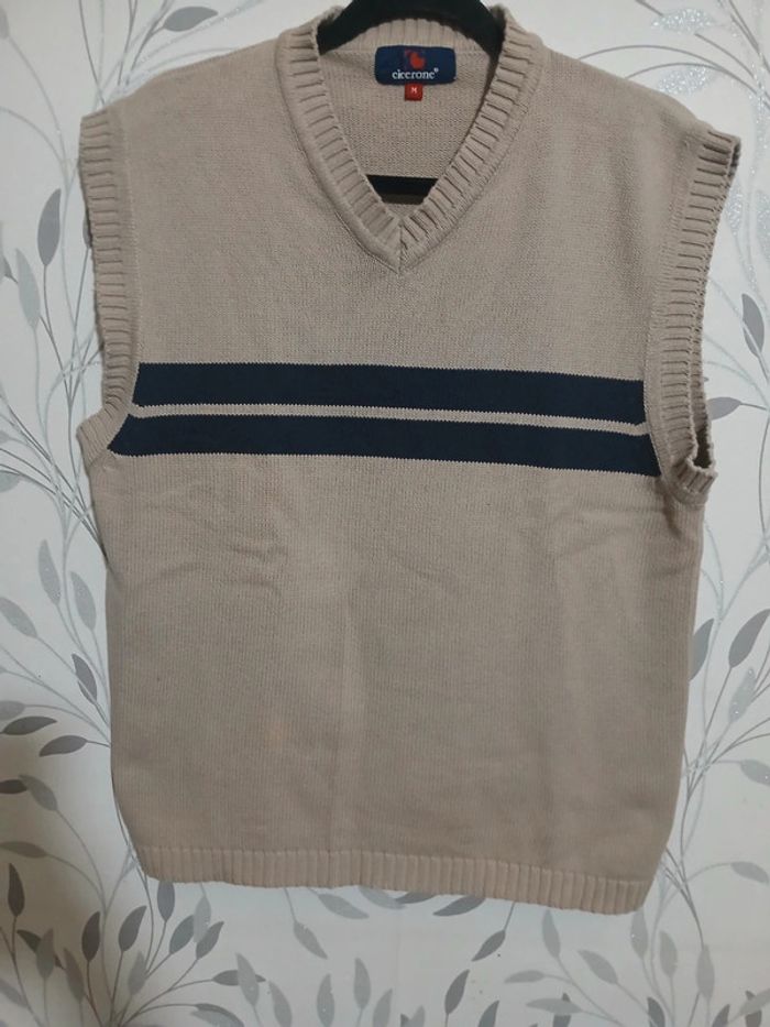 🍍 Pull sans manches col en V Cicerone taille M - photo numéro 2