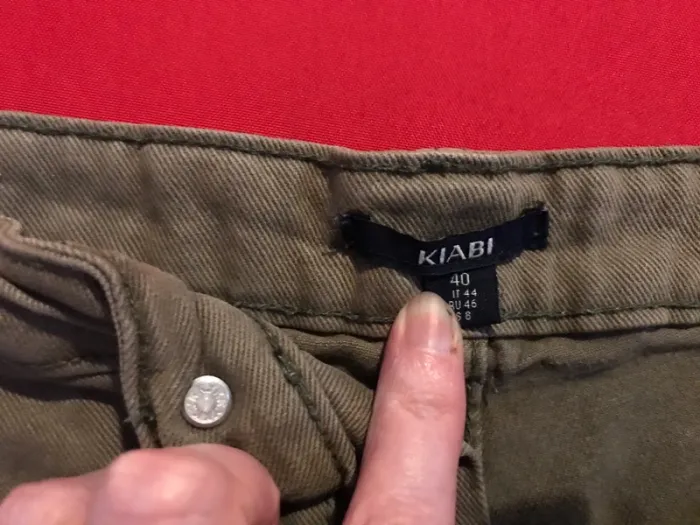 short kaki taille 40 effet jean - photo numéro 3