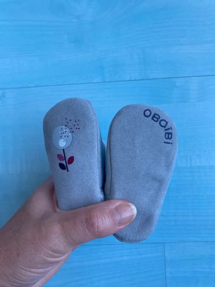 Bottines fourrées grises obaibi 1/6mois - photo numéro 3