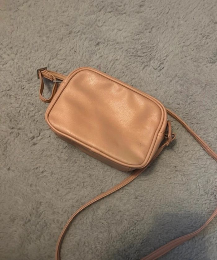 Petit sac bandoulière rose La Halle