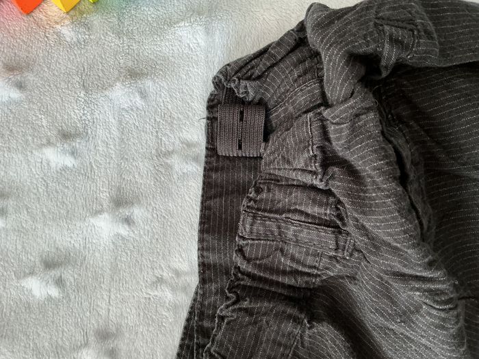 pantalon léger noir rayé blanc 12/18 mois H&M taille réglable - photo numéro 10