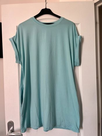 Robe t-shirt bleu ciel shein