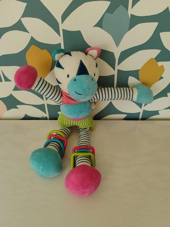 Doudou peluche zèbre fou bébé confort