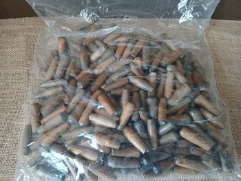 Lot de 80 gros perles en bois marron bleuté