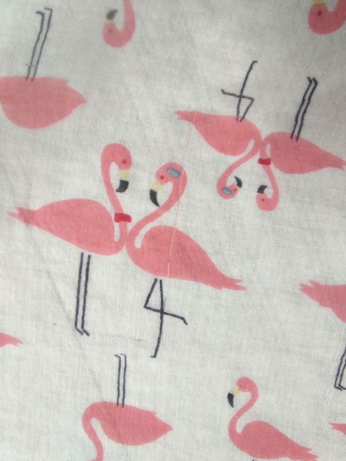 Foulard flamants roses 50x50 cm - photo numéro 2