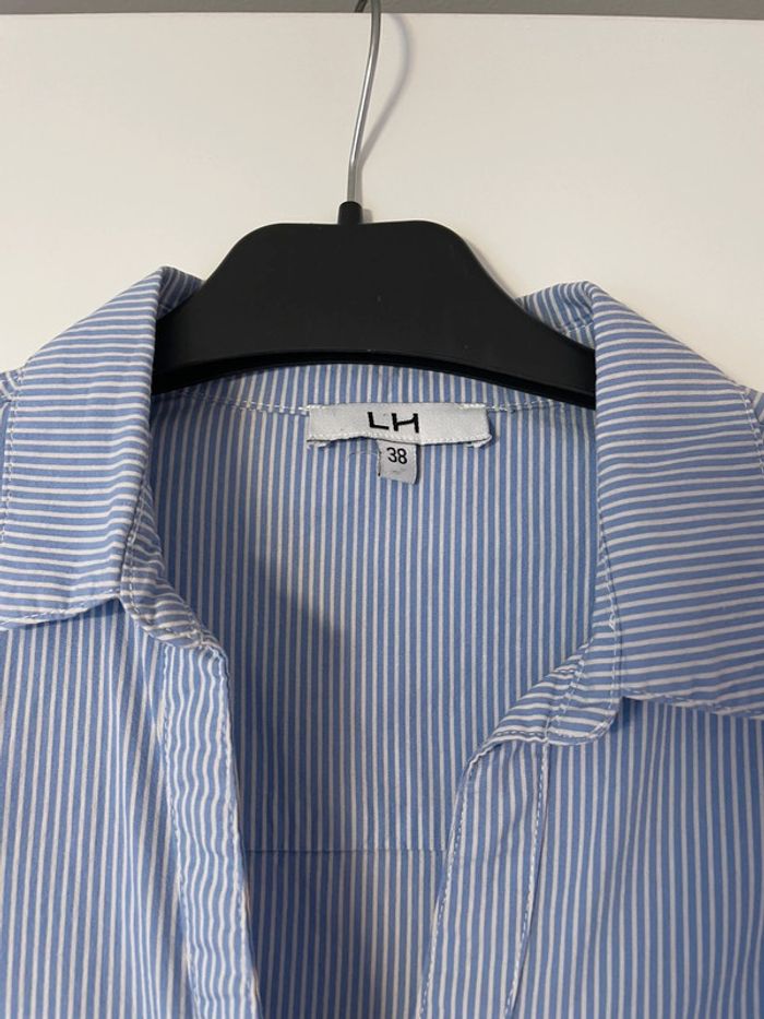 Chemise bleu rayée LH 36 - photo numéro 2
