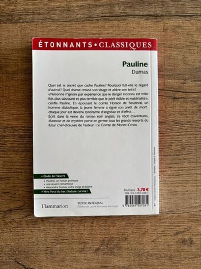 Livre Pauline – Alexandre Dumas - photo numéro 2