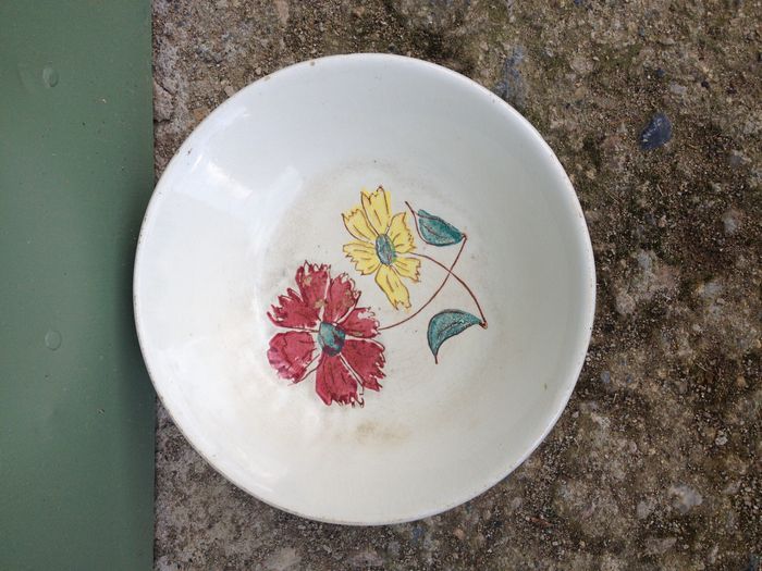 Assiette creuse blanche motifs fleurs - photo numéro 2