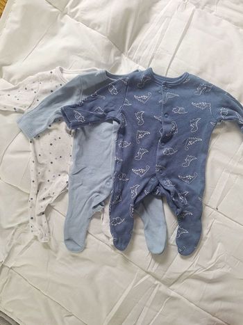 lot de 8 grenouillères coton 0-1 mois naissance