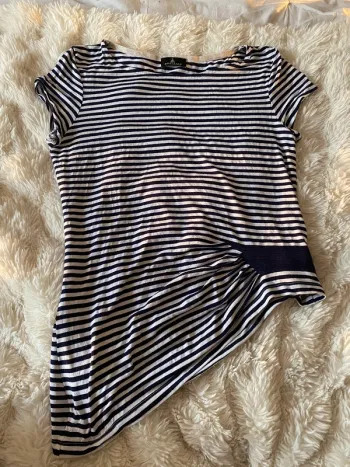 T-shirt marinière asymétrique